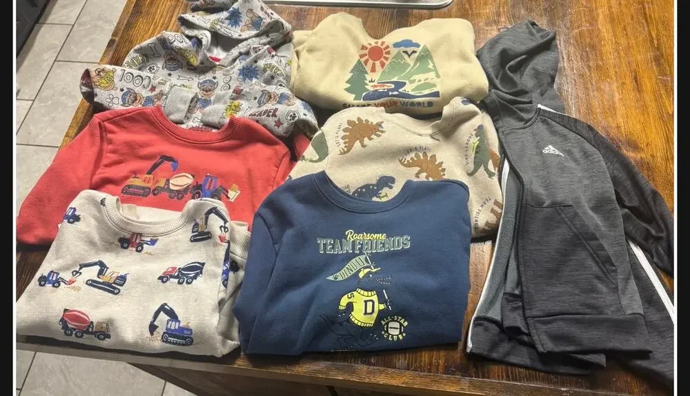 Lot of 7 Hoodies Boys Size 4t